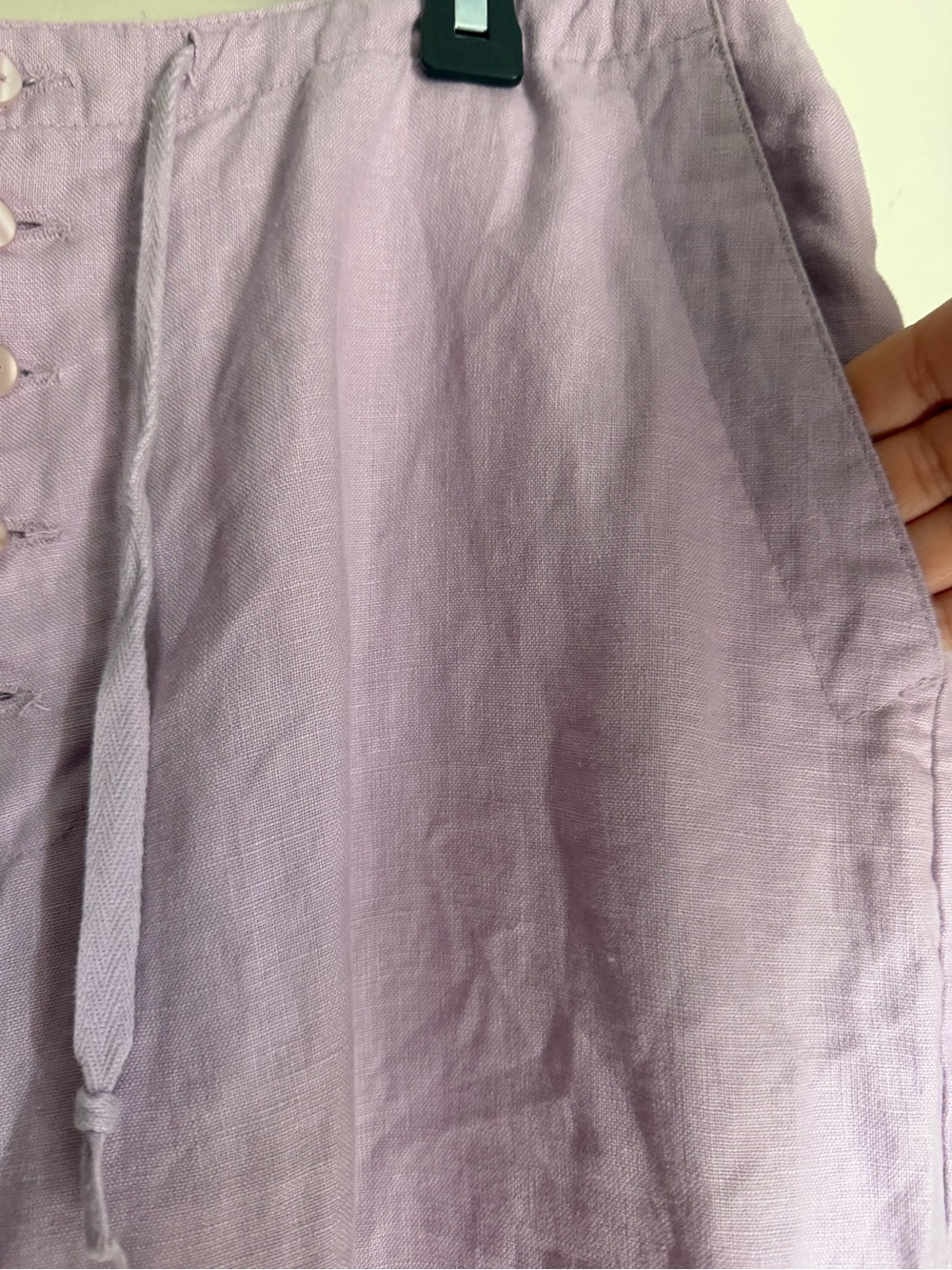 Chadwicks Women’s Sz 14 Cropped Linen Pants Elastic Waist Pockets casual boho - Picture 7 of 10